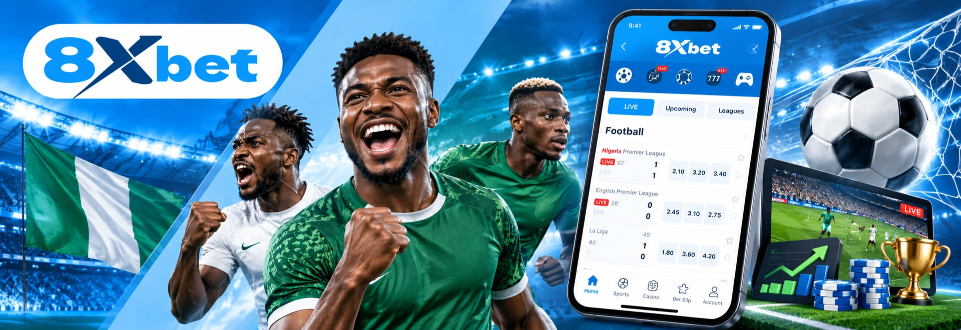 8xbet Sports Betting Nigeria: Football Odds, Live Markets and More